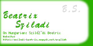 beatrix sziladi business card